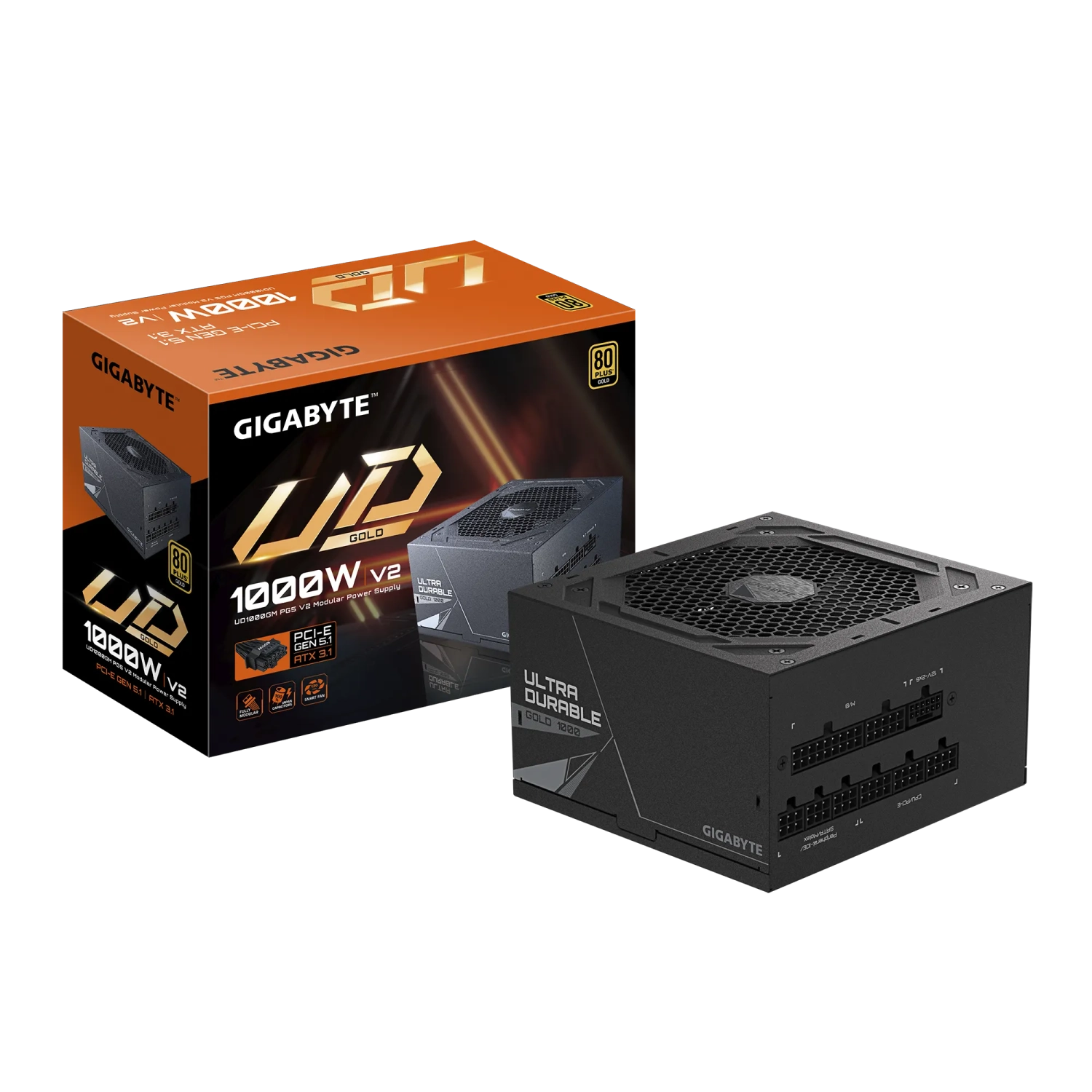 FUENTE GIGABYTE 1000W UD1000GM 80+ GOLD PG5 V2 PCIE 5.1 ATX 3.1