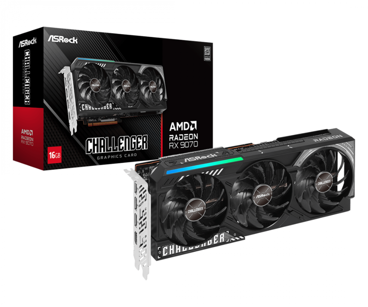 ASROCK RX 9070 XT CHALLENGER 16GB GDDR6 AMD RADEON PLACA DE VIDEO
