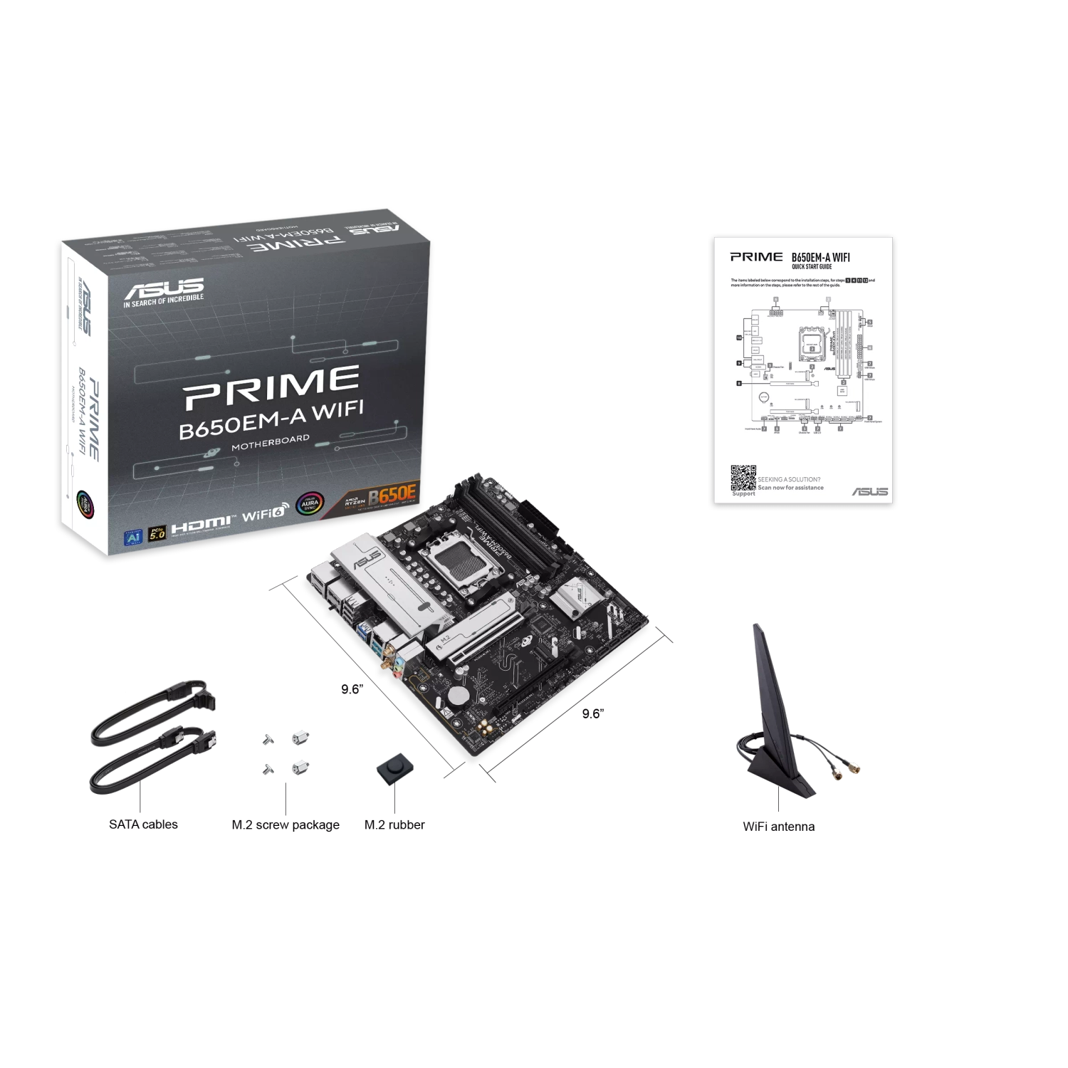 ASUS AM5 PRIME B650EM-A WIFI MOTHERBOARD