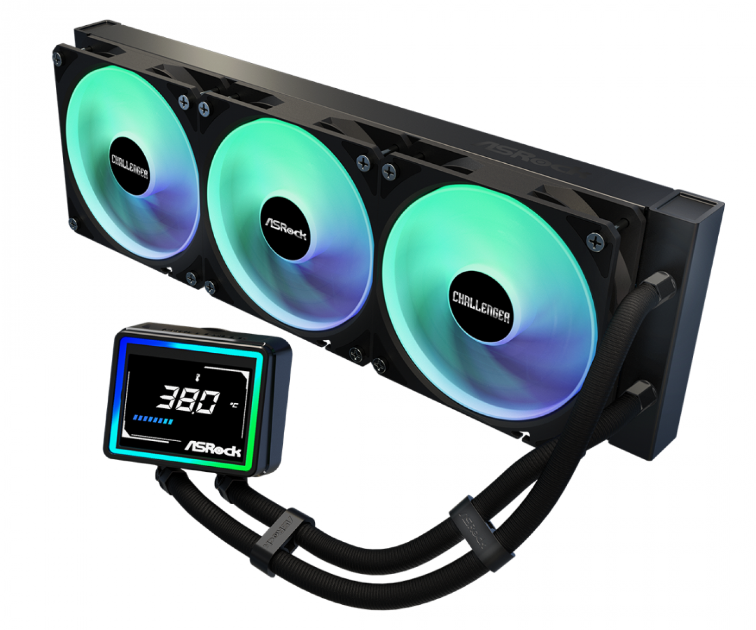 DISIPADOR ASROCK CHALLENGER 360 DIGITAL 360MM BLACK WATER COOLING