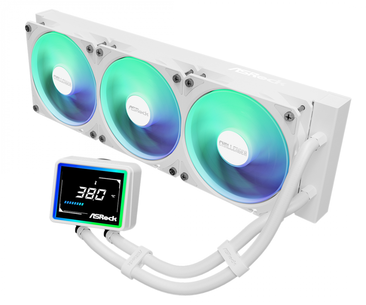 DISIPADOR ASROCK CHALLENGER 360 DIGITAL 360MM WHITE WATER COOLING