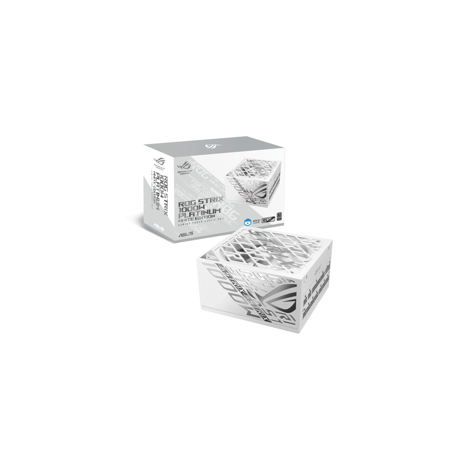 FUENTE ASUS ROG STRIX 1000W 80PLUS PLATINUM FULL MODULAR PCIE 5.0 ATX 3.1 WHITE