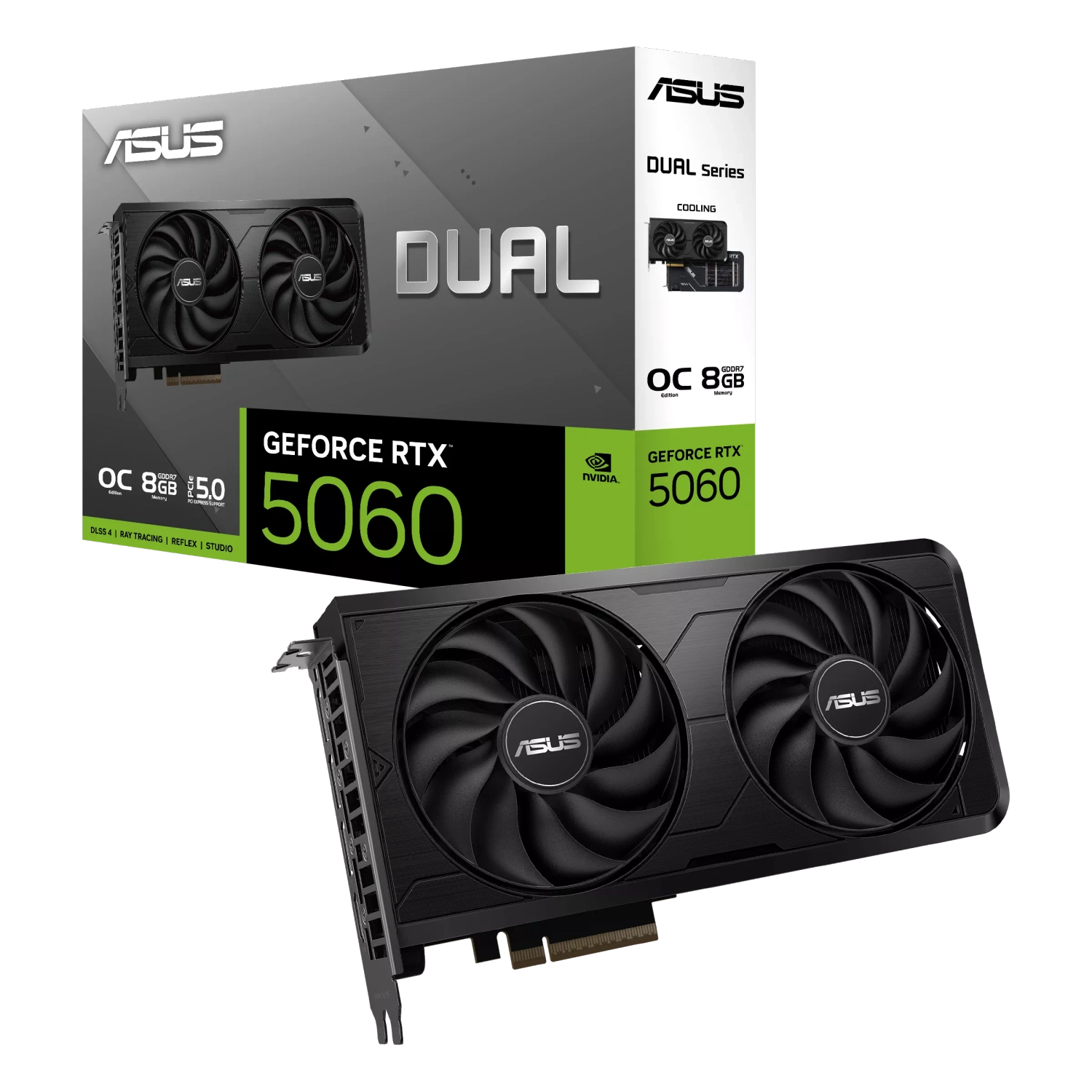 ASUS RTX 5060 DUAL O8GB EVO OC GDDR7 GEFORCE NVIDIA PLACA DE VIDEO