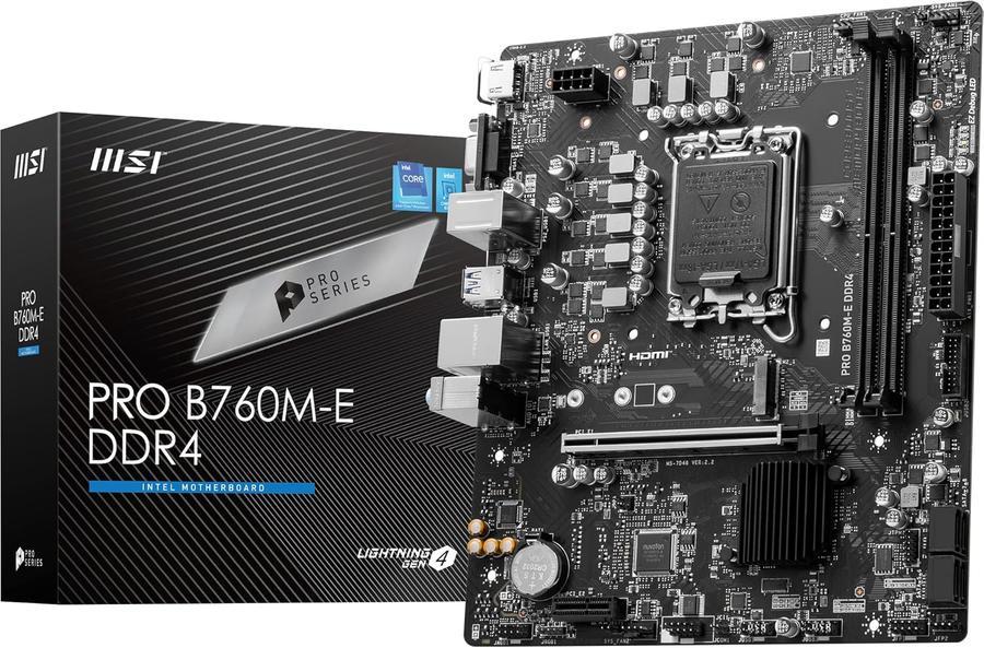 MSI PRO B760M-E S1700 DDR4 GEN 12-13-14 MOTHERBOARD