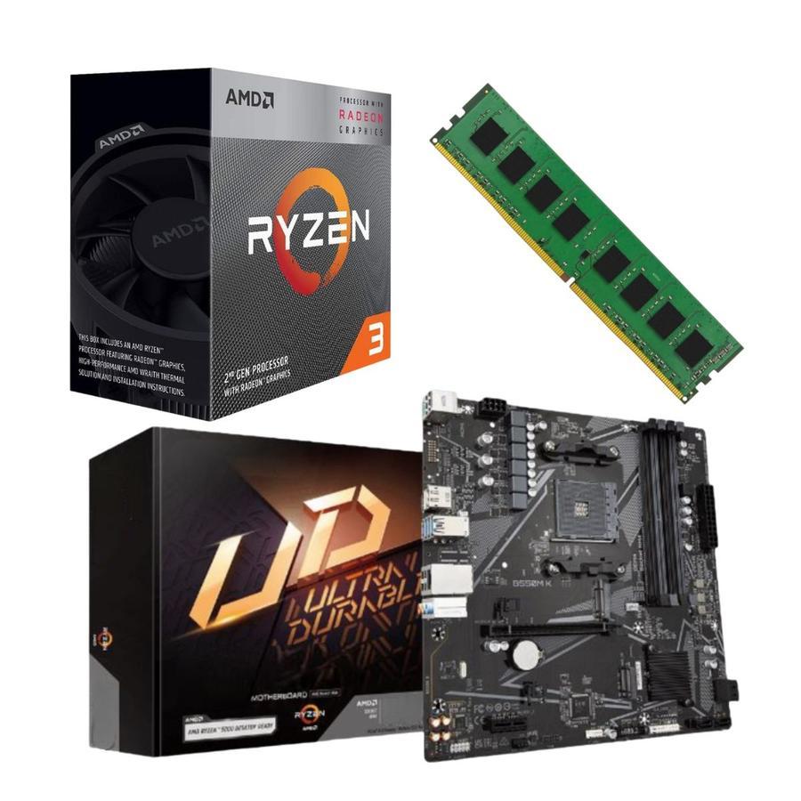 COMBO AMD RYZEN 3 3200G + MOTHER + 16GB