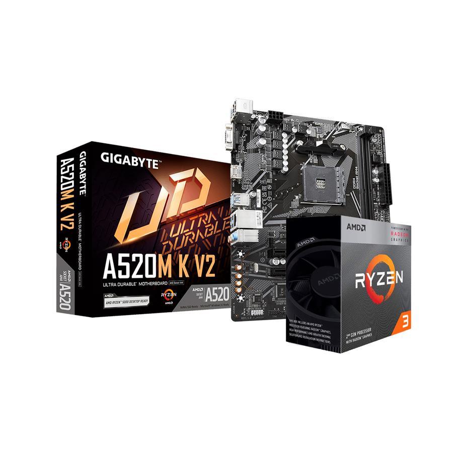 COMBO AMD RYZEN 3 3200G + MOTHER + 8GB