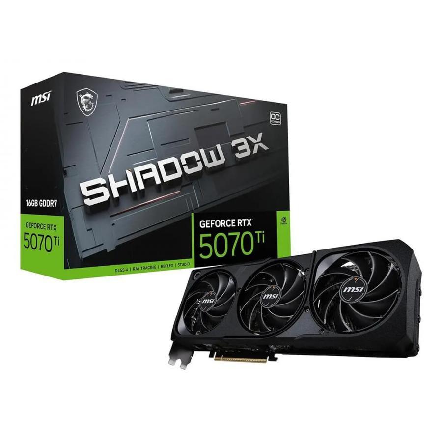 MSI RTX 5070 TI SHADOW 3X OC 16GB GDDR7 GEFORCE NVIDIA PLACA DE VIDEO