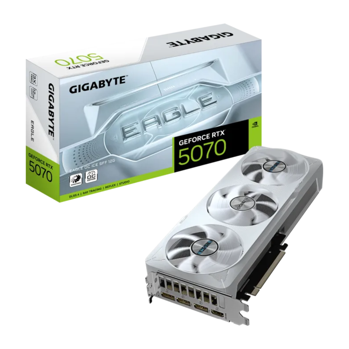 GIGABYTE RTX 5070 EAGLE 12GB GDDR7 OC ICE SFF GEFORCE NVIDIA PLACA DE VIDEO