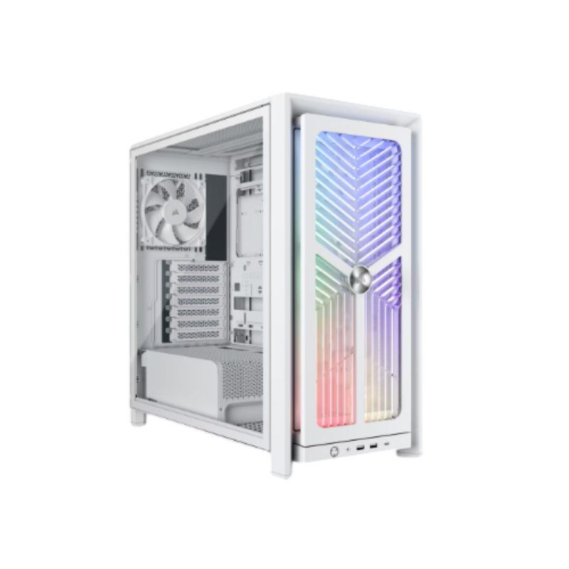 GABINETE CORSAIR FRAME 4000X RS MODULAR TEMPERED GLASS TG FAN X3 WHITE