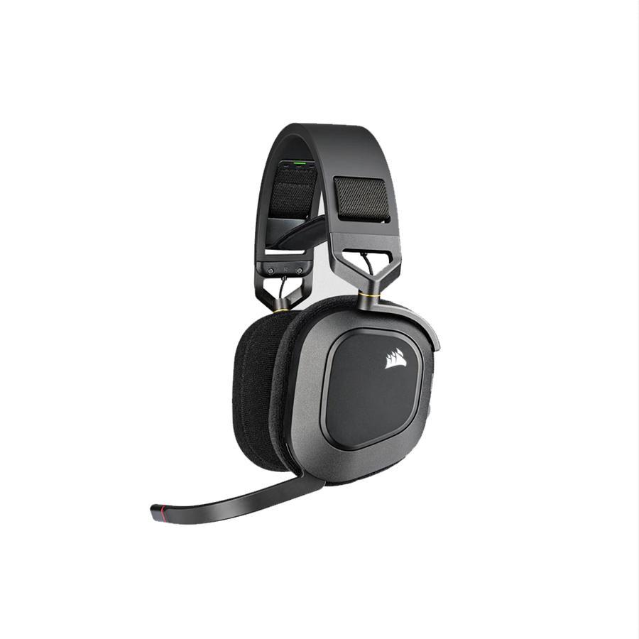 HEADSET CORSAIR HS80 RGB WIRELESS SPATIAL AUDIO CARBON