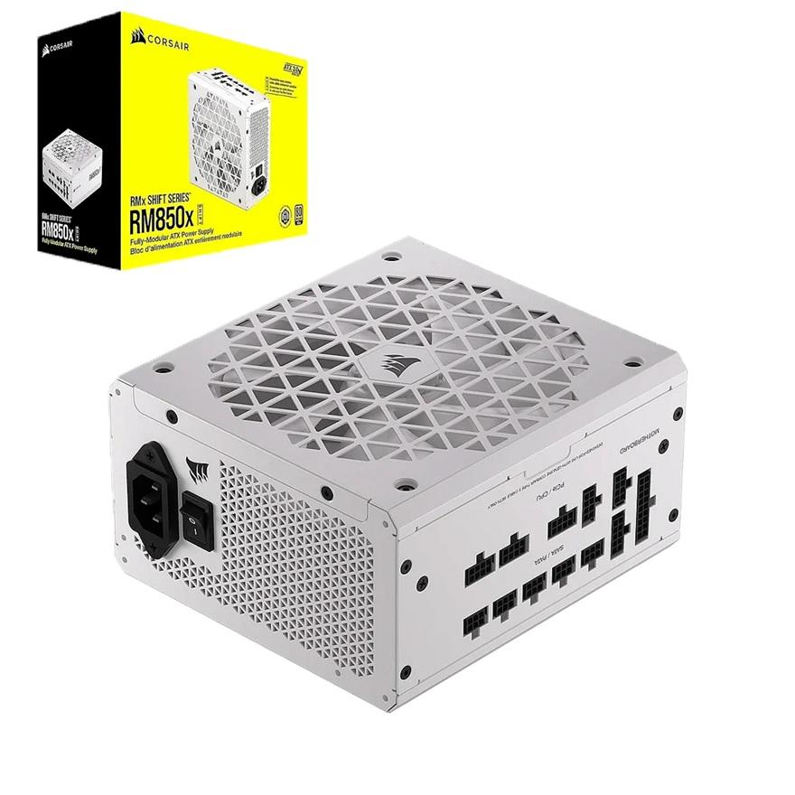FUENTE CORSAIR RM850E 850W CYBENETICS PLATINUM FULL MODULAR PCIE 5.0 WHITE