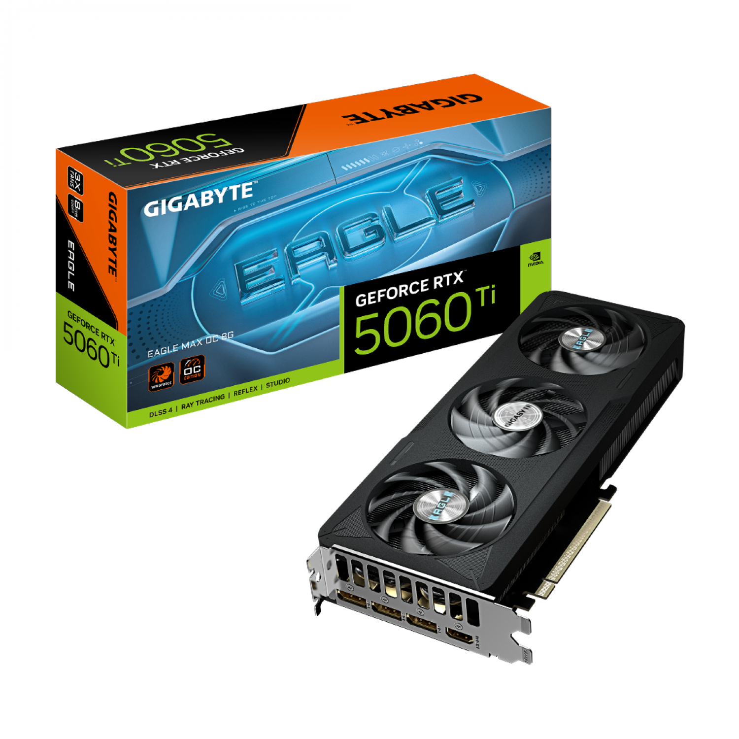 PLACA DE VIDEO GIGABYTE GEFORCE RTX 5060 TI EAGLE MAX OC 8G