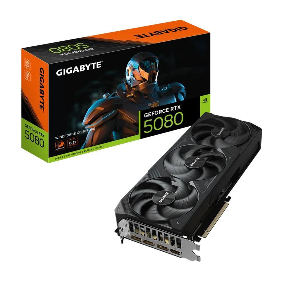 GIGABYTE RTX 5080 WINDFORCE 3 WF3 OC 16GB GDDR7 GEFORCE NVIDIA PLACA DE VIDEO