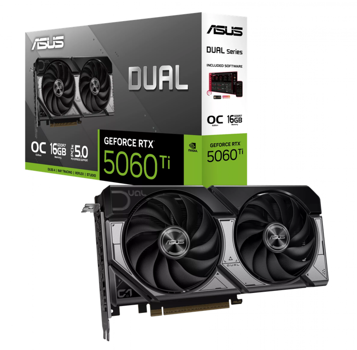 ASUS RTX 5060 TI DUAL EVO OC O16G GDDR7 GEFORCE NVIDIA PLACA DE VIDEO