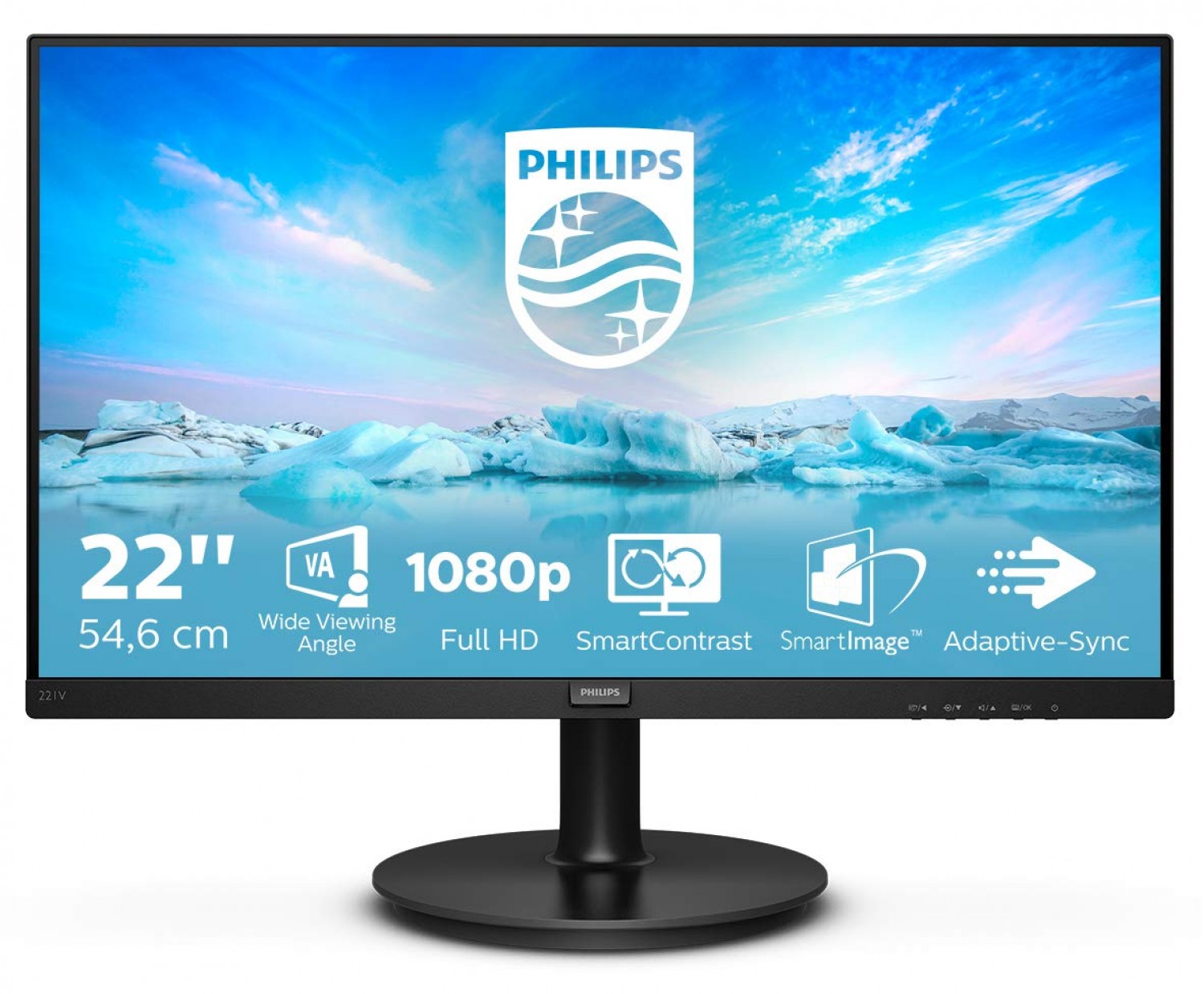 MONITOR PHILIPS 22 PULGADAS LED HDMI VGA