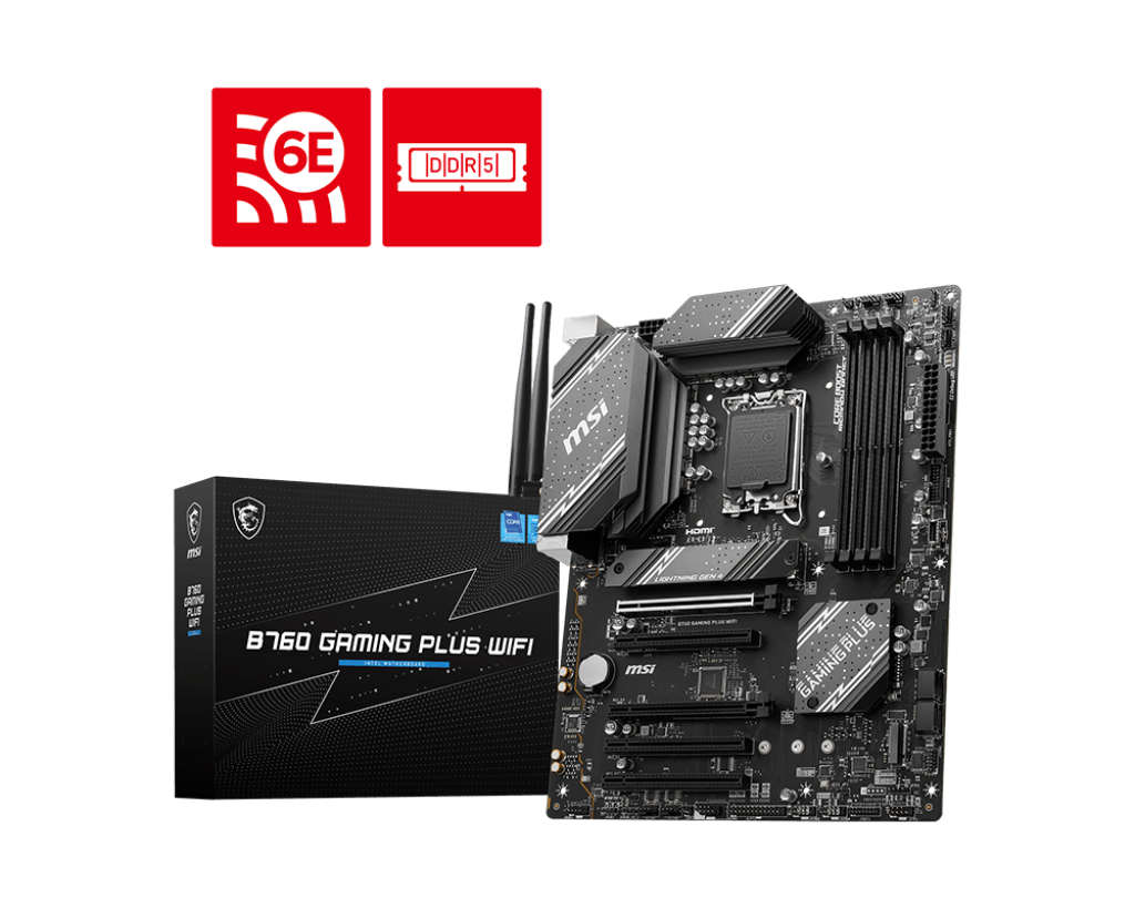 MSI B760 GAMING PLUS WIFI DDR5 S1700 GEN 12-13-14 MOTHERBOARD