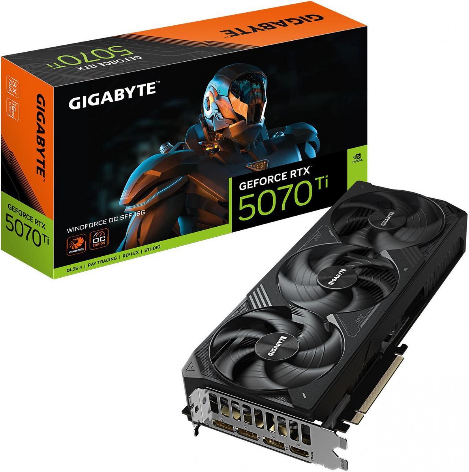 GIGABYTE RTX 5070 TI WINDFORCE WF 16GB GDDR7 OC GEFORCE NVIDIA PLACA DE VIDEO