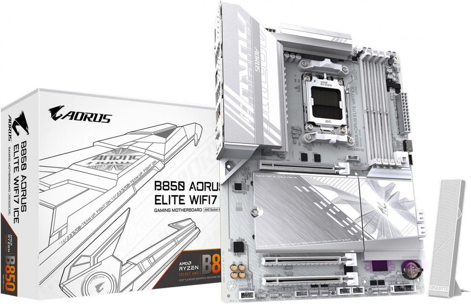 GIGABYTE AM5 B850 A ELITE WF7 ICE 1.0 MOTHERBOARD